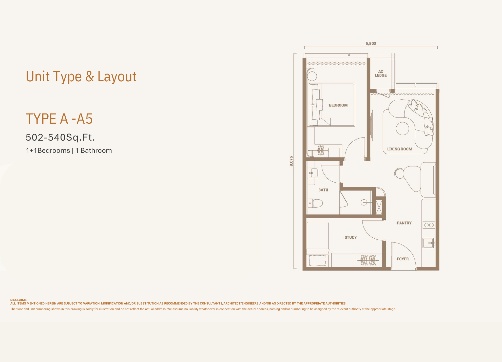 Divine KLCC Type A floor plan